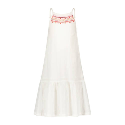 Like Flo A-lijn jurk wit Meisjes Katoen Vierkante hals Printopdruk