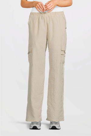 straight cargo broek crème