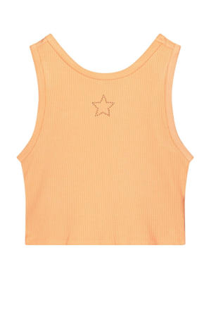 mouwloze top oranje