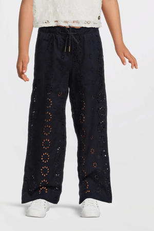 straight casual broek donkerblauw