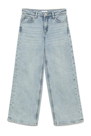 wide leg high waist jeans light blue denim