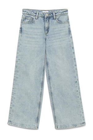 wide leg high waist jeans light blue denim