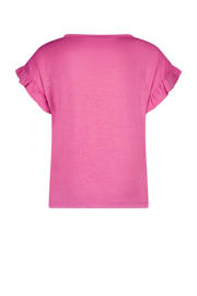thumbnail: Like Flo T-shirt fuchsia met glitter
