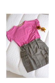thumbnail: Like Flo T-shirt fuchsia met glitter