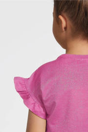 thumbnail: Like Flo T-shirt fuchsia met glitter