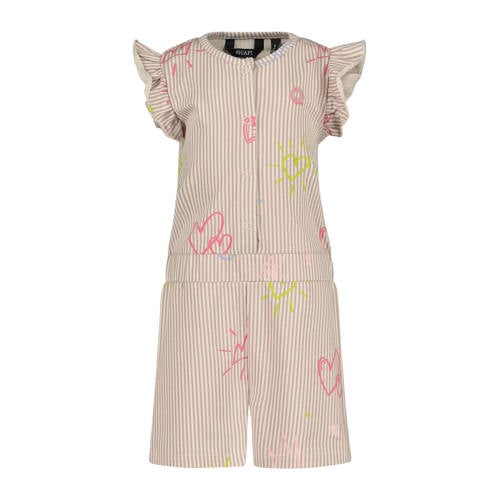 Quapi Mini regular multi Playsuit Meisjes Stretchkatoen Ronde hals All over print
