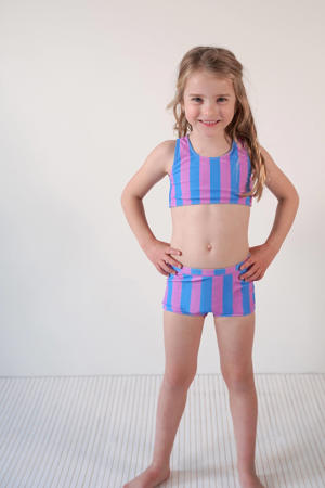 reversible bikini paars/blauw
