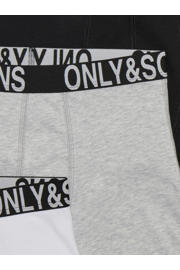thumbnail: ONLY & SONS JUNIOR   boxershort - set van 3 zwart/grijs/wit