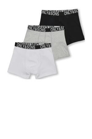   boxershort - set van 3 zwart/grijs/wit
