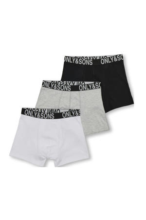 boxershort - zwart/grijs/wit (set van 3)