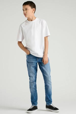 relaxed tapered jeans medium blue denim