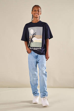 straight leg jeans light blue denim