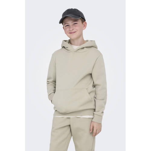 ONLY & SONS JUNIOR hoodie lichtgrijs Sweater Effen - maat 146/152 afbeelding