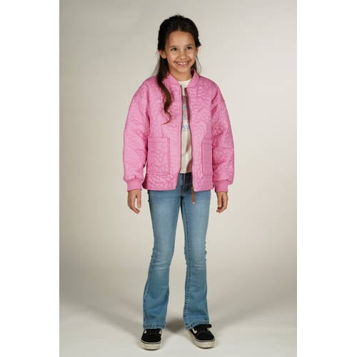Moodstreet zomerjas roze Meisjes Polyester Klassieke kraag Effen