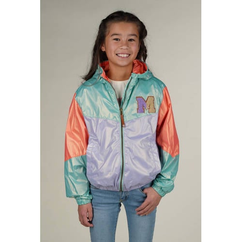 Moodstreet jack mintgroen Jas Meisjes Polyester Capuchon Meerkleurig