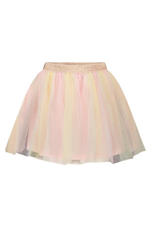 Happy Cherry Tule rok voor meisjes, lange rok voor kinderen, mesh, chiffon, maxirok, overlay, meerlaagse plooirok, elastisch, hoog getailleerd, A-lijn, tutu midi-rok, 110-160