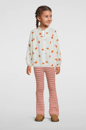 regular flared broek rood