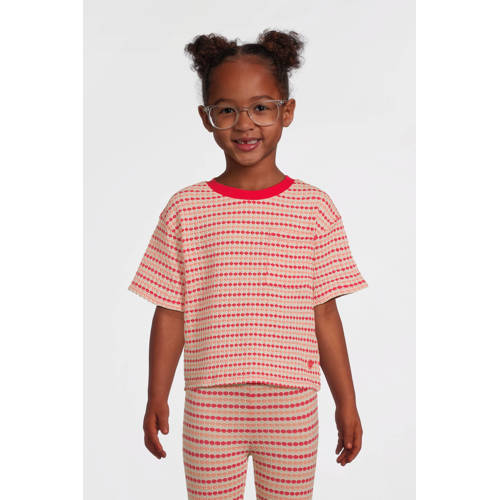 Quapi T-shirt rood Meisjes Katoen Ronde hals All over print