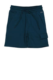 thumbnail: Donkerblauwe jongens Quapi regular sweatshort van katoen met elastische tailleband met koord en effen
