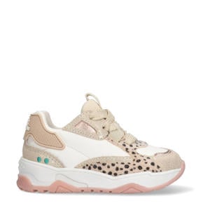 leren sneakers beige