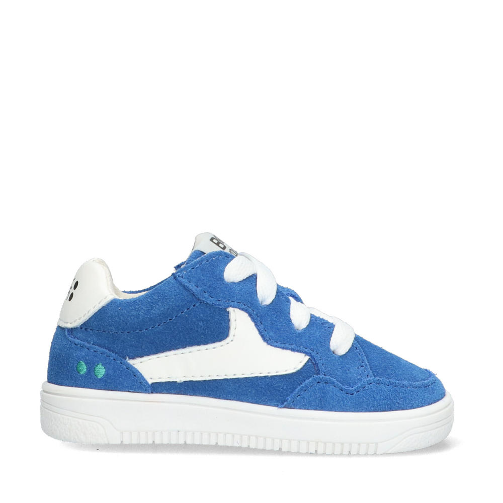 Blauwe jongens BunniesJR suède sneakers met veters