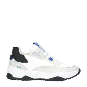 Cody Chunky  leren sneakers wit/blauw