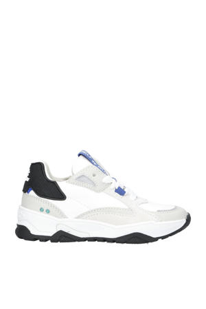 Cody Chunky  leren sneakers wit/blauw