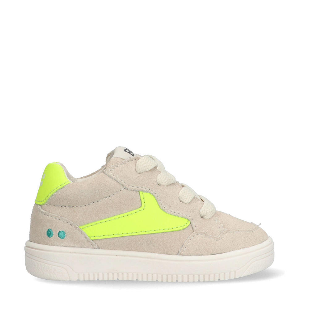 Beige jongens BunniesJR suède sneakers met veters