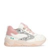 BunniesJR leren sneakers met glitters wit/roze