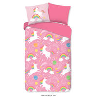 thumbnail: Good Morning kinderdekbed zonder overtrek unicorn roze (140x200)