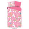 Good Morning kinderdekbed zonder overtrek unicorn roze (140x200)