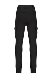 thumbnail: Zwarte jongens Raizzed relaxed joggingbroek van sweat materiaal met regular waist, elastische tailleband met koord en effen