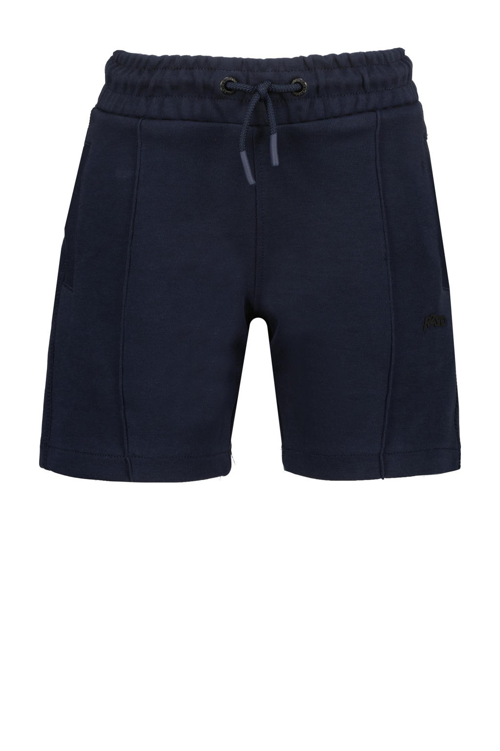 Donkerblauwe jongens Raizzed relaxed sweatshort met regular waist, elastische tailleband met koord en effen