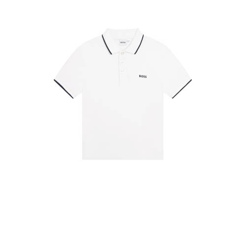 BOSS polo wit Jongens Katoen Polokraag Effen - maat 164 afbeelding