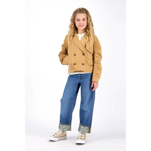Vingino trenchcoat bruin Jas Meisjes Katoen Reverskraag Effen
