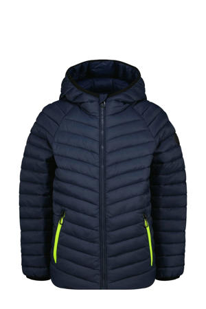 gewatteerde jas donkerblauw