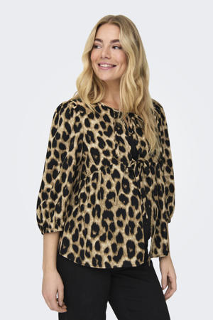 zwangerschaps blouse bruin