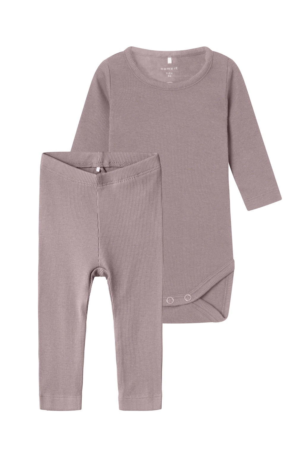 NAME IT BABY romper + broek NBNKAB oudroze