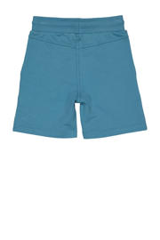 thumbnail: Blauwe jongens Quapi regular sweatshort van katoen met elastische tailleband met koord en effen