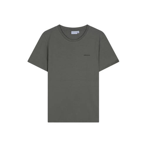 Ambique T-shirt groen Jongens Stretchkatoen Ronde hals Logo - maat 188 afbeelding