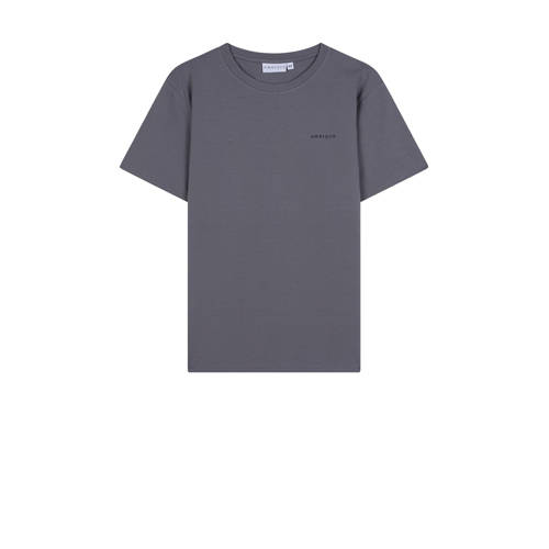 Ambique T-shirt grijs Jongens Stretchkatoen Ronde hals Logo - maat 152 afbeelding