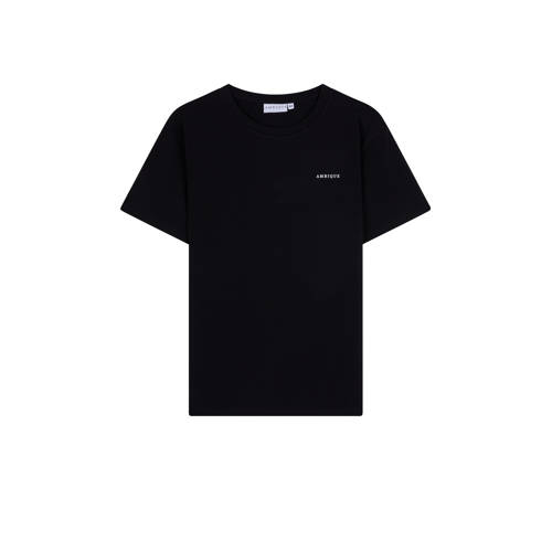 Ambique T-shirt zwart Jongens Stretchkatoen Ronde hals Logo - maat 140 afbeelding