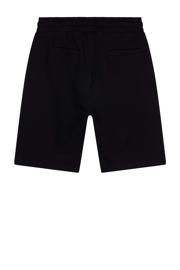 thumbnail: Zwarte jongens Ambique sweatshort met elastische tailleband met koord en logo dessin