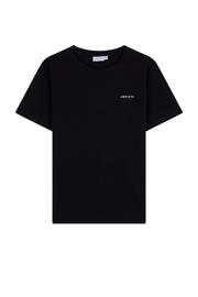 thumbnail: Zwarte jongens Ambique T-shirt van stretchkatoen met backprint, korte mouwen en ronde hals