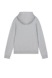 thumbnail: Lichtgrijze jongens Ambique sweater met logo dessin, lange mouwen, capuchon en geribde boorden