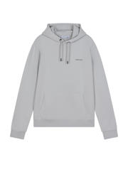 thumbnail: Lichtgrijze jongens Ambique sweater met logo dessin, lange mouwen, capuchon en geribde boorden