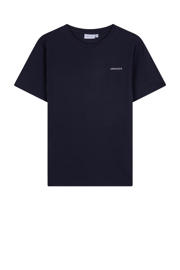 thumbnail: Marine, oranje en blauwe jongens Ambique T-shirt van stretchkatoen met backprint, korte mouwen en ronde hals