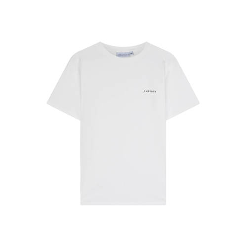 Ambique T-shirt ecru Jongens Stretchkatoen Ronde hals Logo - maat 176 afbeelding