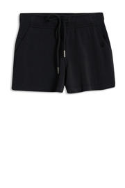 thumbnail: Zwarte meisjes 4PRESIDENT sweatshort van modal met elastische tailleband met koord en effen