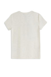 thumbnail: Witte jongens 4PRESIDENT t-shirt van modal met effen, korte mouwen en ronde hals